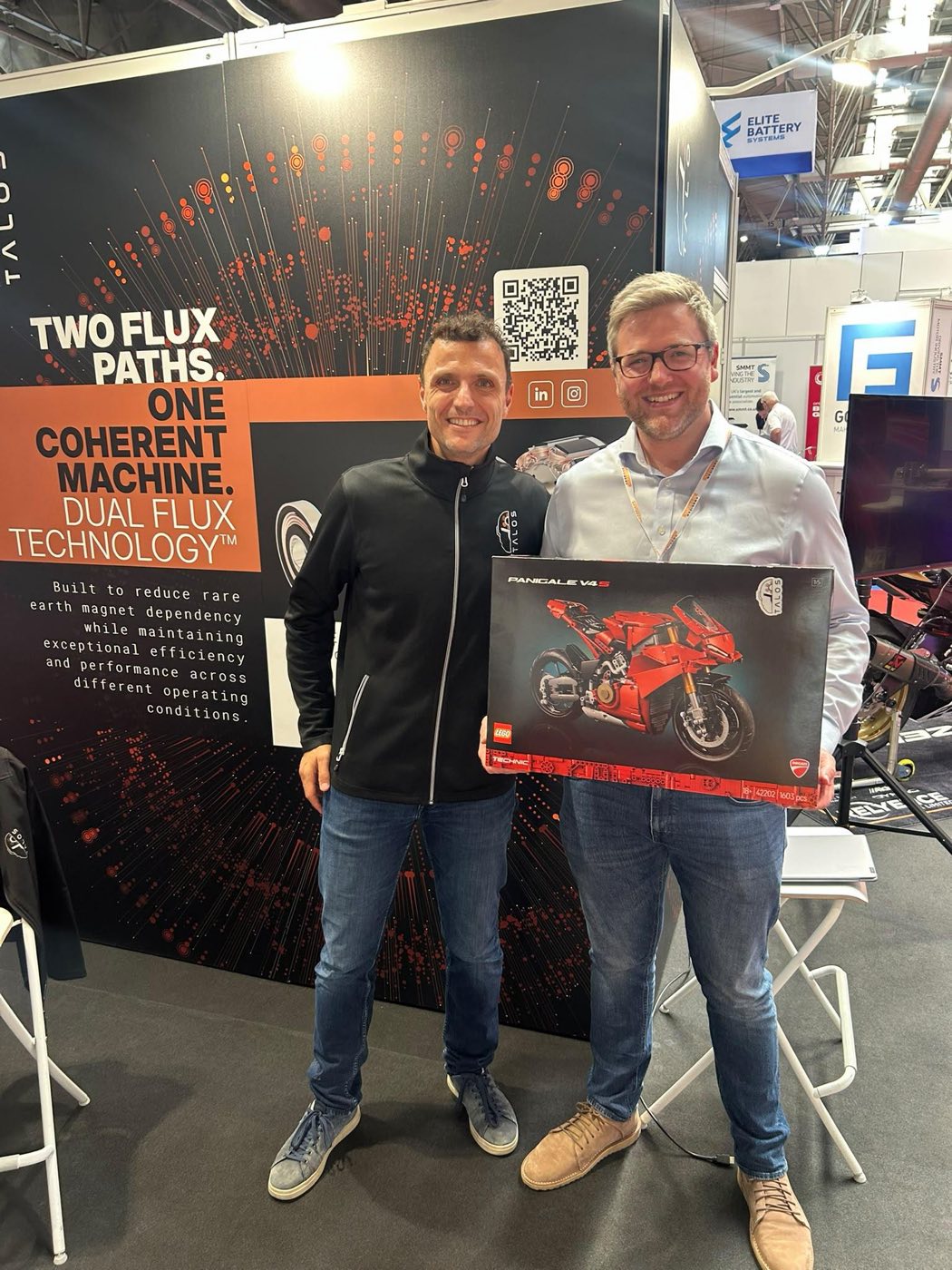 The winner of our LEGO® Ducati Panigale V4 S giveaway at the Talos stand